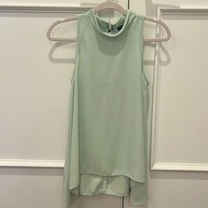 Top shop light, green, mock turtleneck tunic